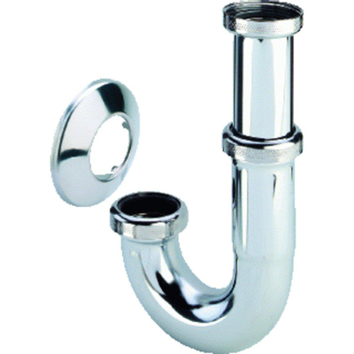 Viega Sifon 1.1/4inch met rozet Messing Chroom