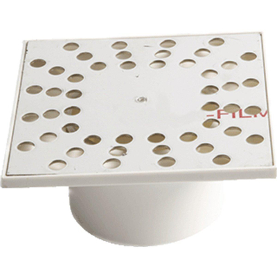 Dyka siphon de sol mécanisme interne ABS D15 avec grille inox 15x15cm