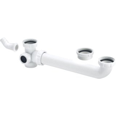 Viega Vidages d'évier Siphon double 1. 1/2 inchinch Polypropylène Blanc