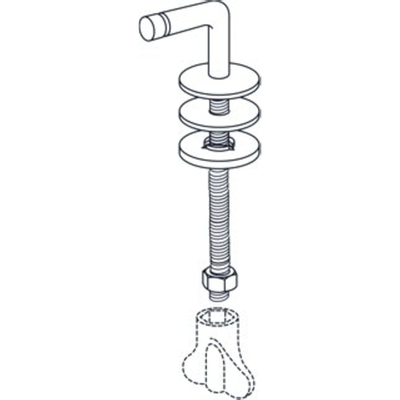 Pressalit 300 charnière fixe par paire pour Sphinx 300 cuvette au sol inox