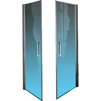 Novellini Giada cabine de douche accès d'angle 2G avec portes pivotantes 84/87x195cm profilé chrome mat verre clair