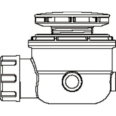 Wisa Douchebakafvoer complet pour bac à douche incluant trou 52mm chrome