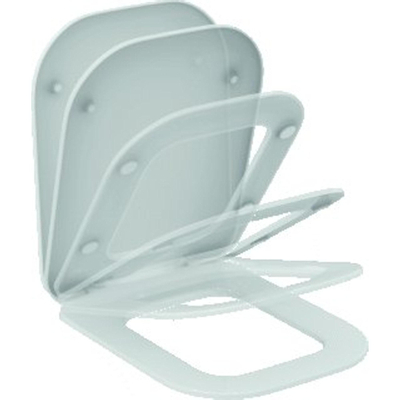 Ideal Standard Tonic II abattant de WC avec couvercle avec softclose pour WC suspendu avec système de chasse Aquablade blanc