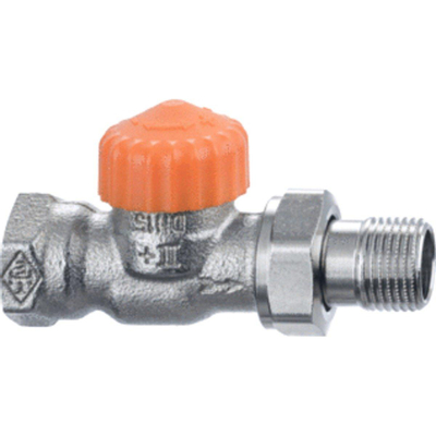 Heimeier Eclipse robinet d''arrêt de radiateur 1/2 droit orange