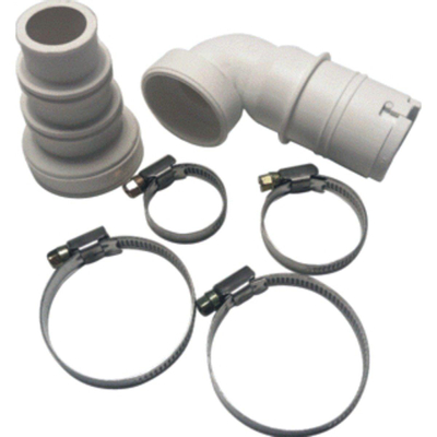 Sanibroyeur coude d'évacuation complet blanc