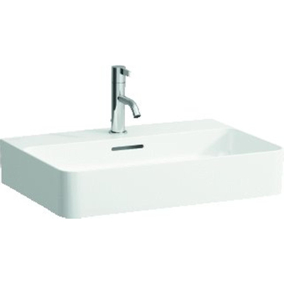 Laufen Val Lave-mains côté bas meulé 60x42cm avec 1 trou de robinet et trop-plein LCC blanc