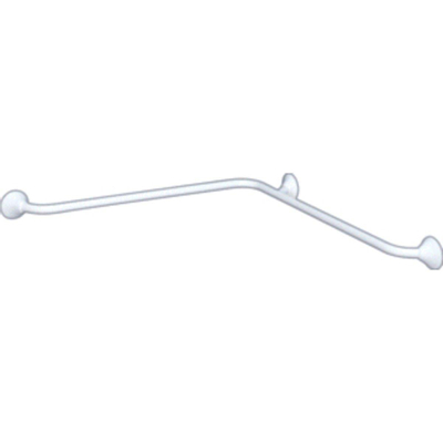 Handicare Linido barre murale d’angle horizontale 60x60cm acier inoxydable revêtu blanc