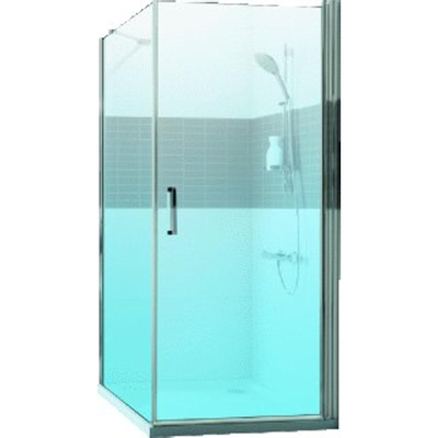 Huppe Classics 2 draaideur 90x200cm met segment matzilver helder glas