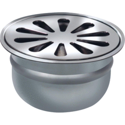 Van den Berg siphon de sol inox rond Ø100mm avec sortie verticale