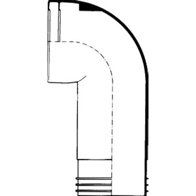 Wisa 301A coude de WC 110mm longueur 180mm