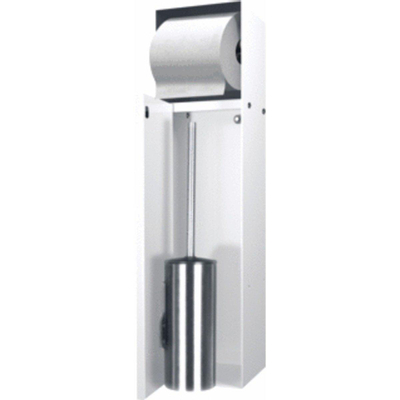 Looox Closed Porte-rouleau toilette réserve encastrable 14.5x61x14cm à daller blanc