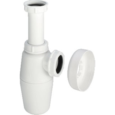 Viega Project siphon à cloche en plastique sans tube mural avec rosace 1 blanc