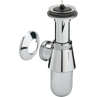 Viega siphon à gobelet pour bonde sans tube mural 5/4 avec rosace chrome