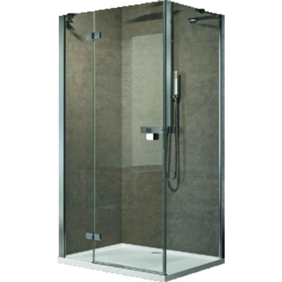 Novellini Brera paroi latérale f 77/79x200cm profil chrome réversible avec verre clair