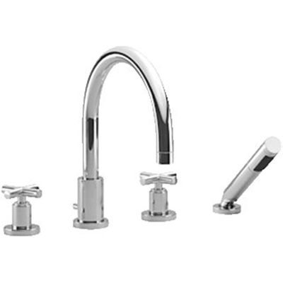 Dornbracht Tara 4 gats badrandkraan platina mat