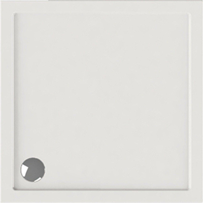 Wisa Maia Receveur de douche 75x75x5cm évacuation 90mm Carré Acrylique Blanc