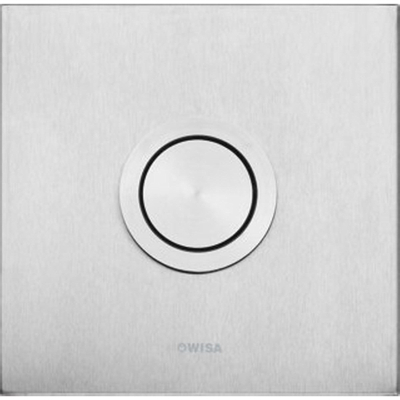 Wisa Luga bedieningsplaat steel pneumatich 16x16cm voor XS WC element RVS