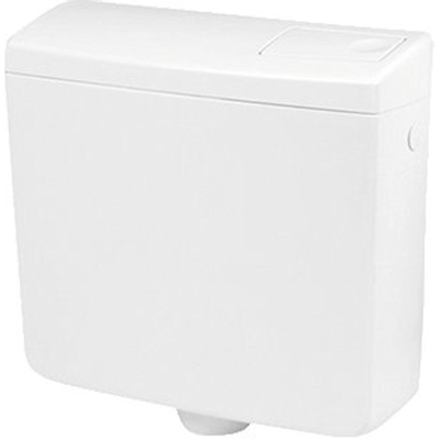 Sanit Réservoir de chasse apparent H38xL43xP14cm avec robinet d'arrêt Blanc