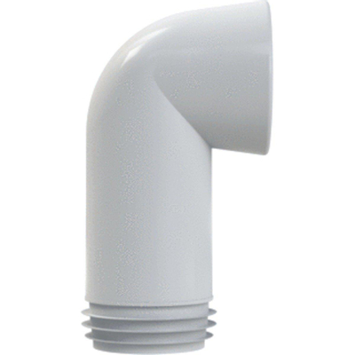 Wisa 303C coude de WC 110mm longueur 180mm avec manchon 90 blanc