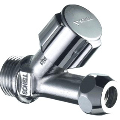 Schell Comfort robinet d''arrêt d''angle 3/8 inch Droit Chrome brillant