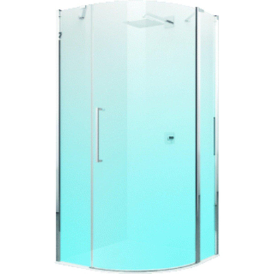 Novellini Young 2.0 r1 cabine de douche quart de cercle avec porte tournante et segments fixes 77.5/79.5x200cm match chrome/clair