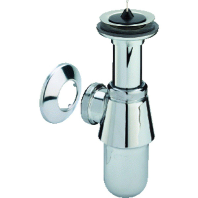 Viega siphon à gobelet pour bonde sans tube mural 5/4 avec rosace chrome