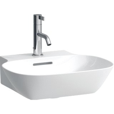 Laufen INO lave-mains 41x45x12cm 1 trou de robinetterie avec trop-plein SaphirKeramik blanc