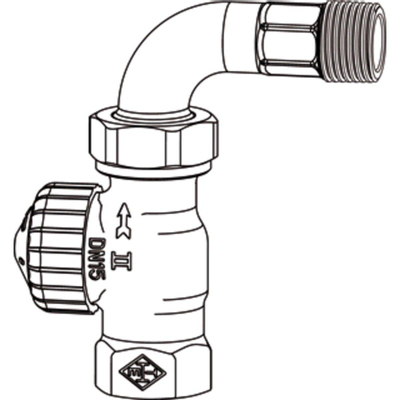 Heimeier V exact II robinet de radiateur thermostatique réglable + coude 1/2