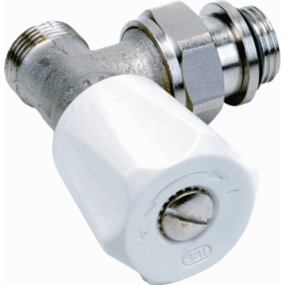 SAR Robinet d'arrêt de radiateur coudé 1/2 auto-étanche Kvs 1,90 m3 h 408E