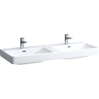 Laufen Pro S meubelwastafel dubbel 120x46.5x17.5cm 2x1 kraangat keramiek wit