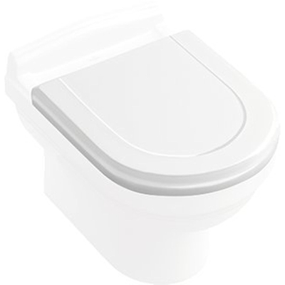 Villeroy & Boch Hommage Abattant de WC - avec fonction de fermeture automatique (SoftClosing) - avec abattant amovible - (QuickRelease) - Blanc Alpin
