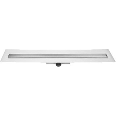Easy Drain Compact 30 FF zero caniveau de douche plaque simple avec évacuation latérale 6x90cm inox DESTOCKAGE