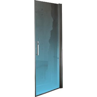 Novellini Giada porte pivotante pour niche 1B 87 90x195cm droite profil chrome mat et verre transparent