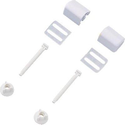 Rezi Garniture de fixation abattant de WC Plastique Blanc