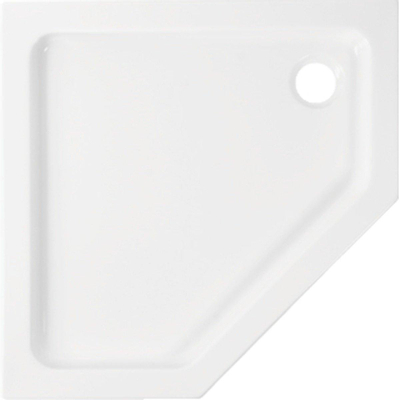 Wisa Malaga receveur de douche Acrylique pentagonal 100x100x3,5cm blanc