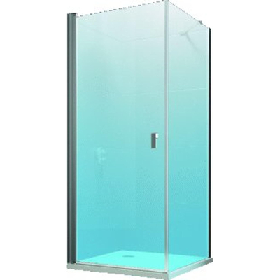 Huppe Design pure zijwand voor draaideur 90x190cm matzilver helder glas