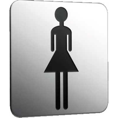 Emco System 2 deurplaat "dames" chroom