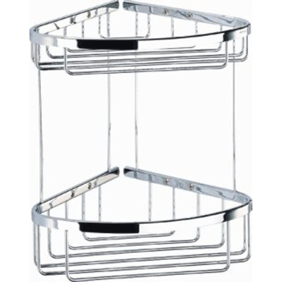 Geesa Basket Étagère de douche d'angle double 27,5cm Chromé