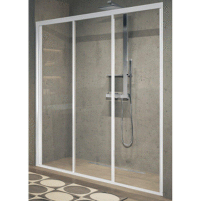 Novellini Lunes 2.0 porte coulissante 3 pièces 3P 84/90x195cm matchroom/clair