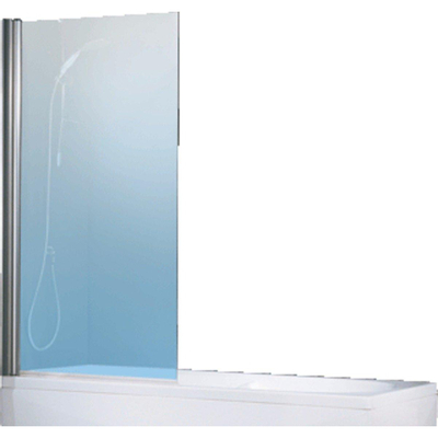 Novellini Aurora Pare-baignoire 1 volet 85x150cm Profilé Blanc et Paroi en Verre transparent