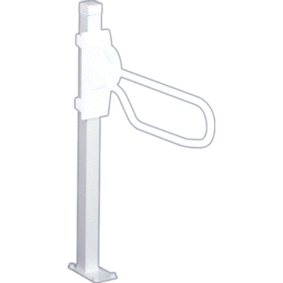 Handicare Linido support pour support de toilette pliable acier inoxydable revêtu blanc
