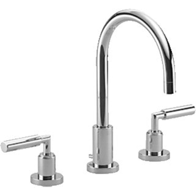 Dornbracht Tara wastafelkraan - opbouw - hoog - 3-gats - sprong 165mm - tweegreeps - chroom