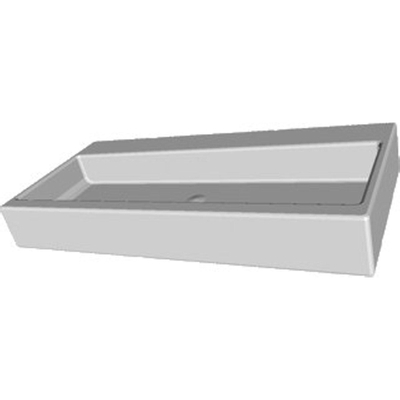 Laufen Living City lavabo 100x46x15.5cm 2 x 1 trou de robinet avec trop-plein céramique blanc