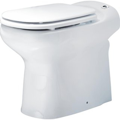 Sanibroyeur Sanicompact Elite broyeur de matières fécales dans cuvette de toilettes sur pied avec abattant E