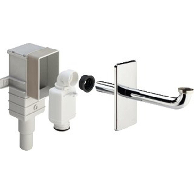 Viega Siphon 1.1/4inch inclus tube mural Laiton Chrome