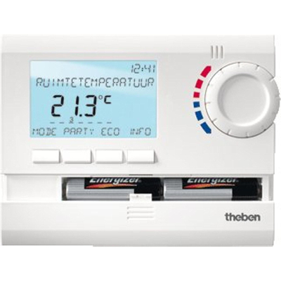 Theben horloge spatiale thermostat h2.1xb14xd9.5cm blanc