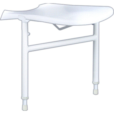 Handicare Linido ensemble double de pieds d''appui pour sièges de douche inox revêtu blanc