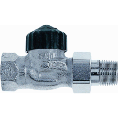 Heimeier Robinet d'arrêt de radiateur thermostatique 1/2 droit Kvs 1,35 m3 h