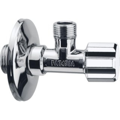 Raminex hoekstopkraan 1/2 inch Recht Chroom glans
