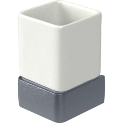 Haceka Aline Porte-verre aluminium Brossé Gris